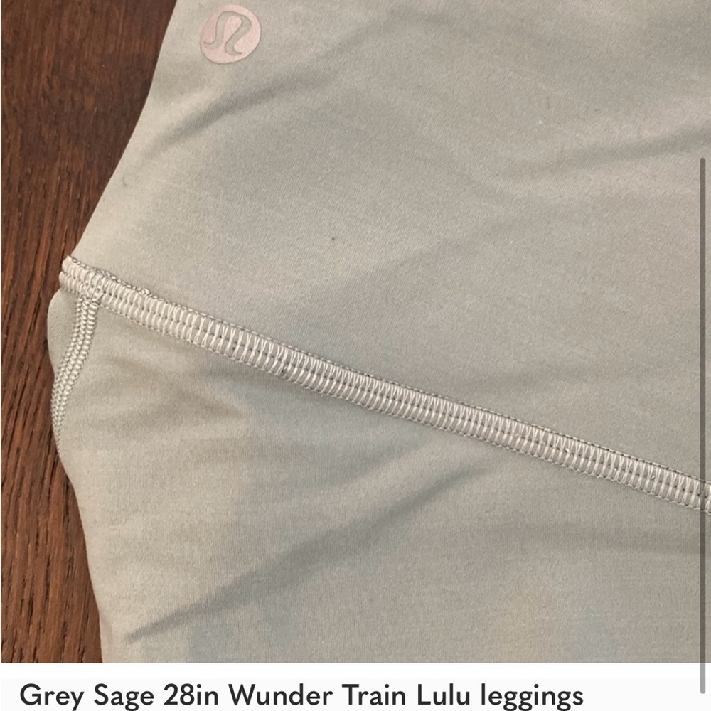 Lululemon grey sage leggings size 4